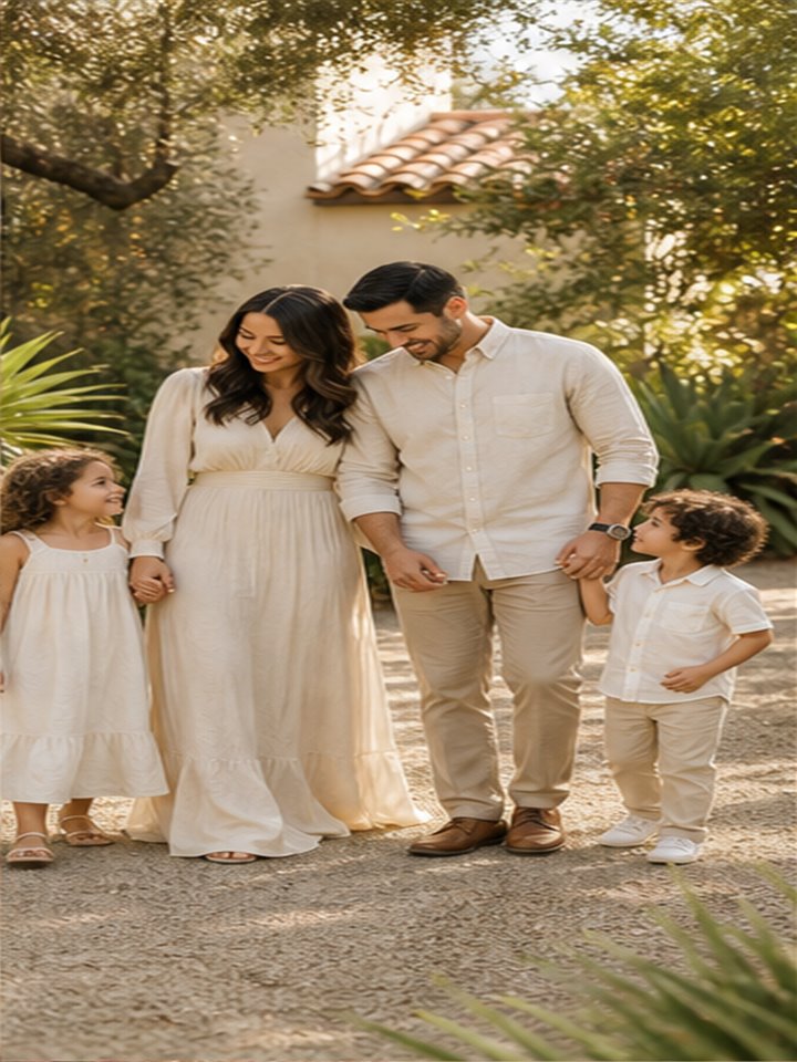 Warm family portrait session